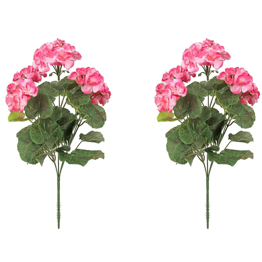 Artificial Geranium Bushes for Baskets