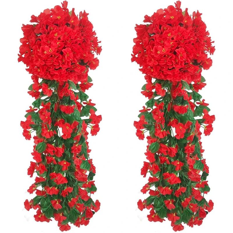 Artificial Trailing Violet Hanging Bunch