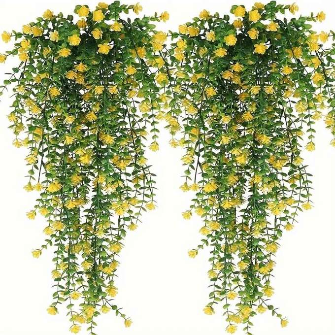 Artificial Yellow Trailing Hanging Plants