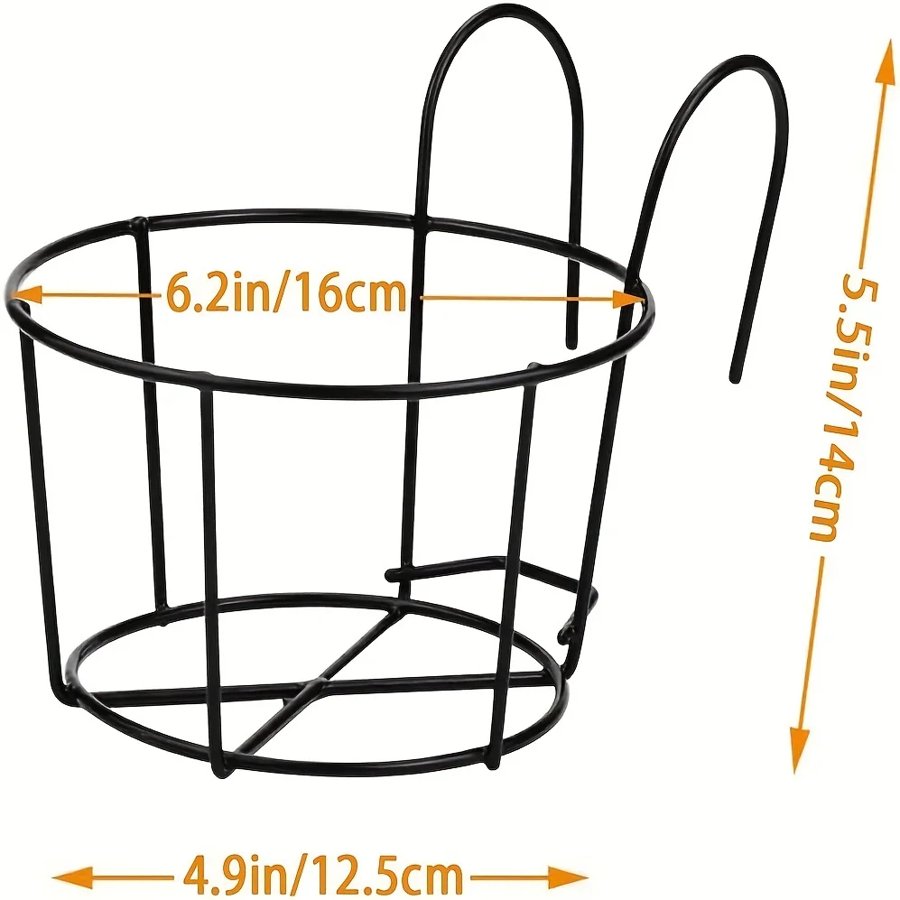 Round Metal Railing Hanging Planter