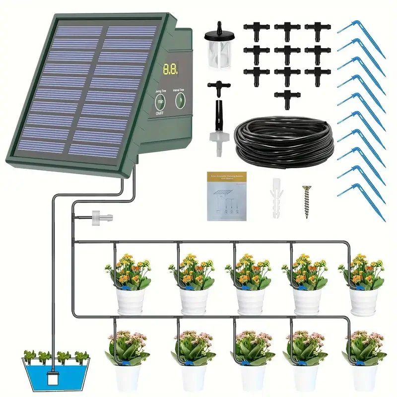 Solar Drip Irrigation Watering Kit